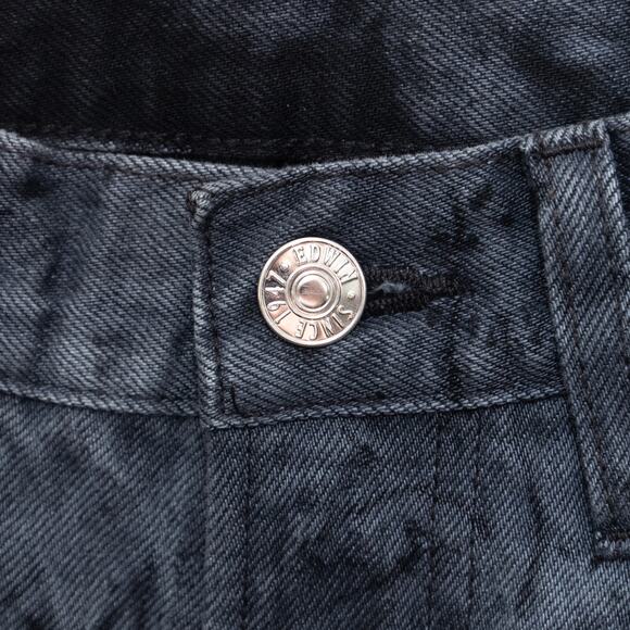 Edwin Black Dyed Taper Leg Jeans Size 26 - Picture 6 of 9